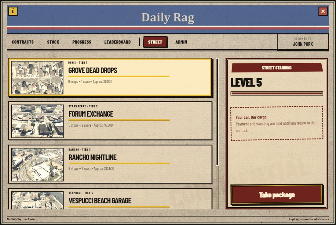 Street dead-drop contracts