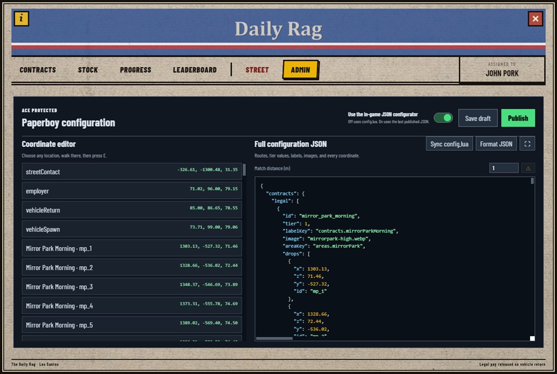Paperboy configuration editor