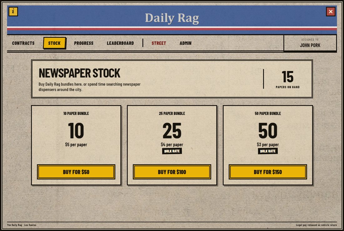 Newspaper stock